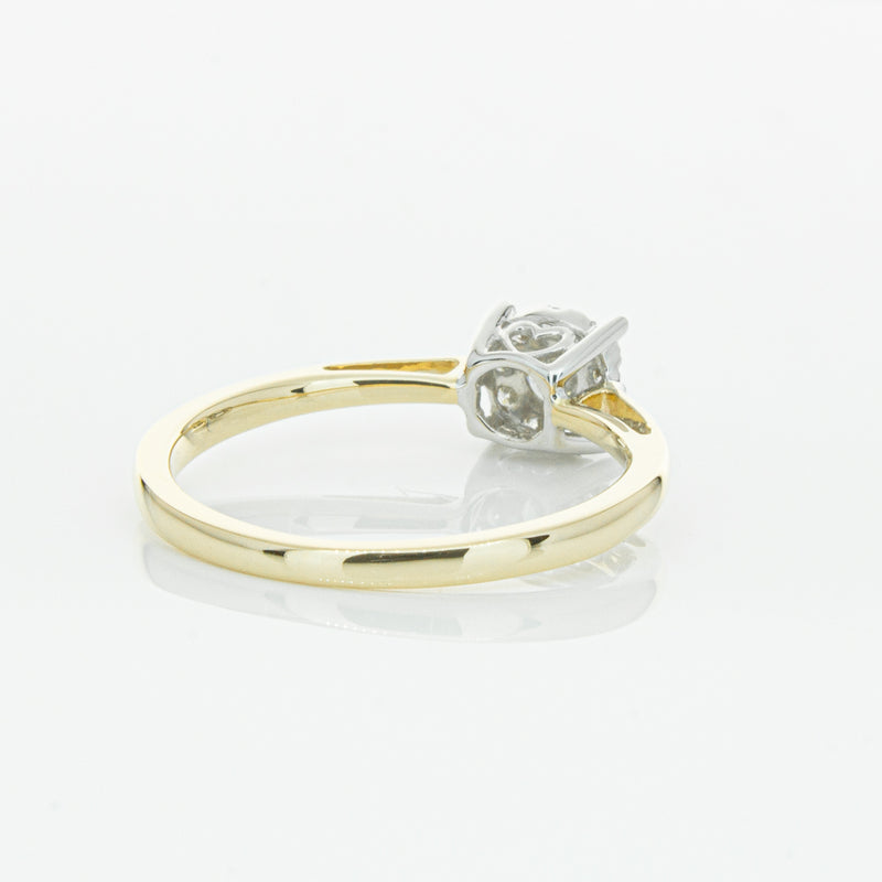 14ct Yellow Gold Diamond Coronet Ring-Ring-Walker & Hall
