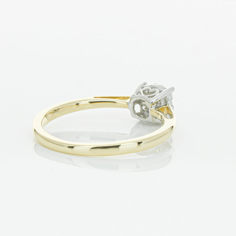14ct Yellow Gold Diamond Coronet Ring-Ring-Walker & Hall