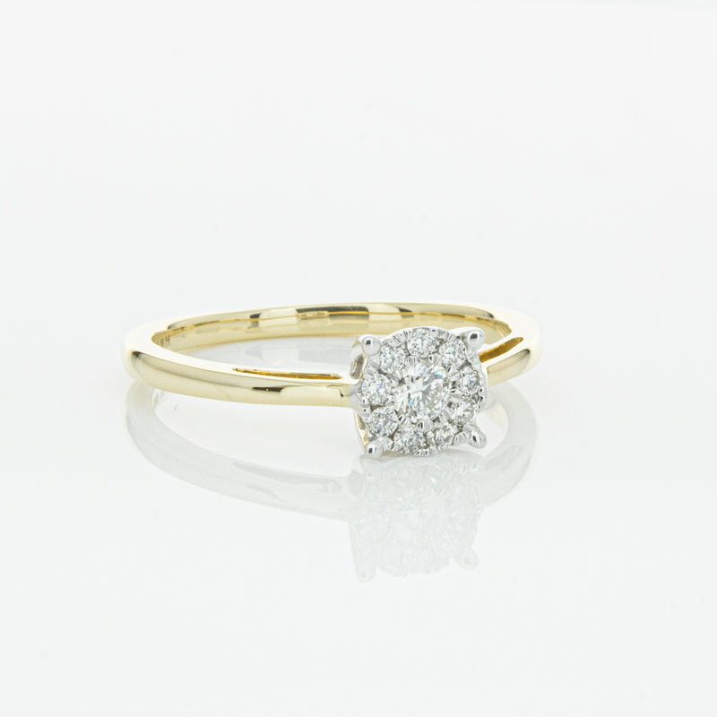 14ct Yellow Gold Diamond Coronet Ring-Ring-Walker & Hall