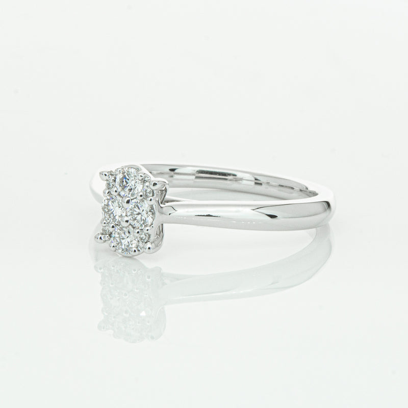 14ct White Gold Diamond Mila Ring-Ring-Walker & Hall