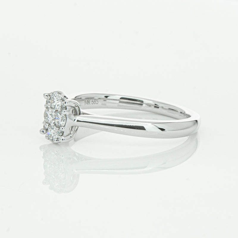 14ct White Gold Diamond Mila Ring-Ring-Walker & Hall