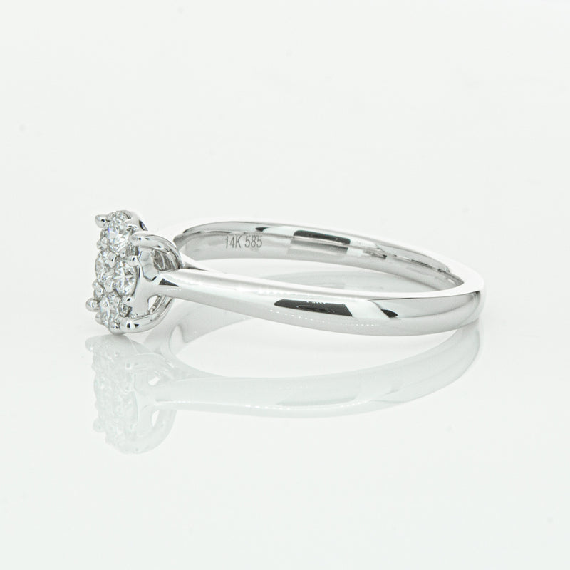 14ct White Gold Diamond Mila Ring-Ring-Walker & Hall