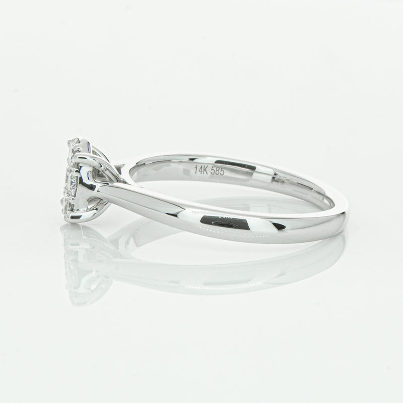 14ct White Gold Diamond Mila Ring-Ring-Walker & Hall