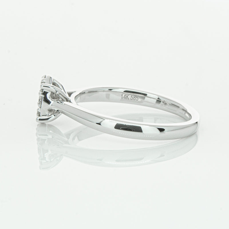 14ct White Gold Diamond Mila Ring-Ring-Walker & Hall