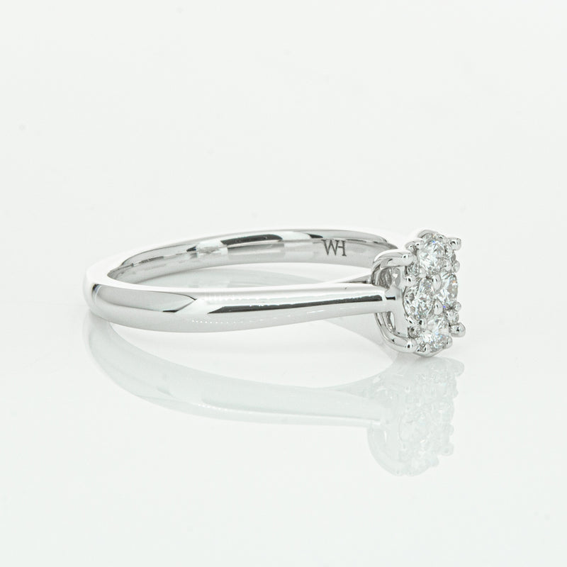 14ct White Gold Diamond Mila Ring-Ring-Walker & Hall