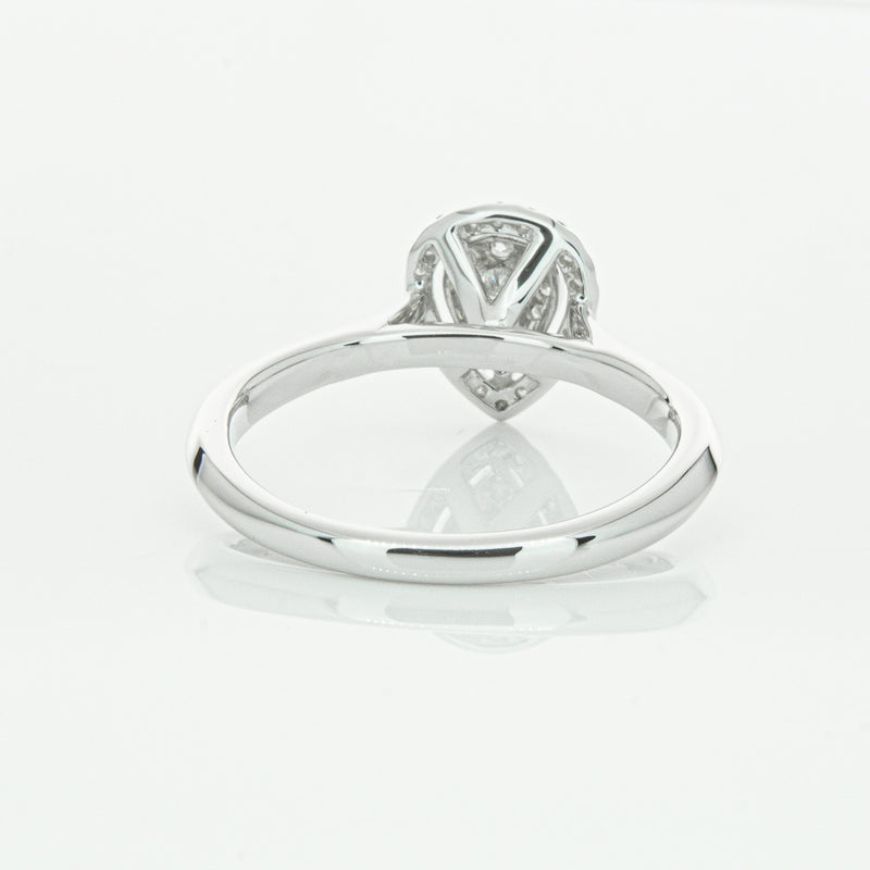 14ct White Gold Diamond Pear Saturn Ring-Ring-Walker & Hall