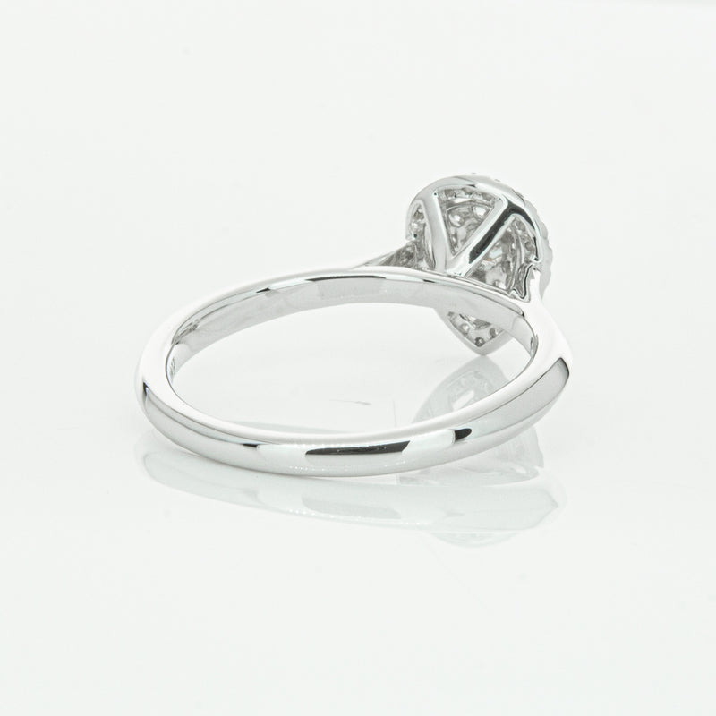 14ct White Gold Diamond Pear Saturn Ring-Ring-Walker & Hall