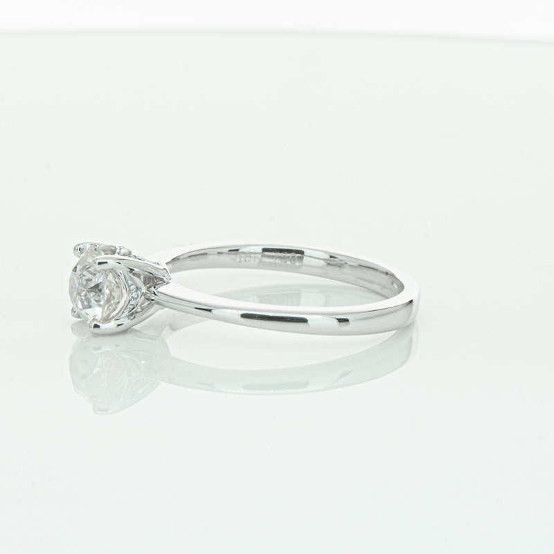 18ct White Gold Old Mine Cut Diamond Ring-Ring-Walker & Hall