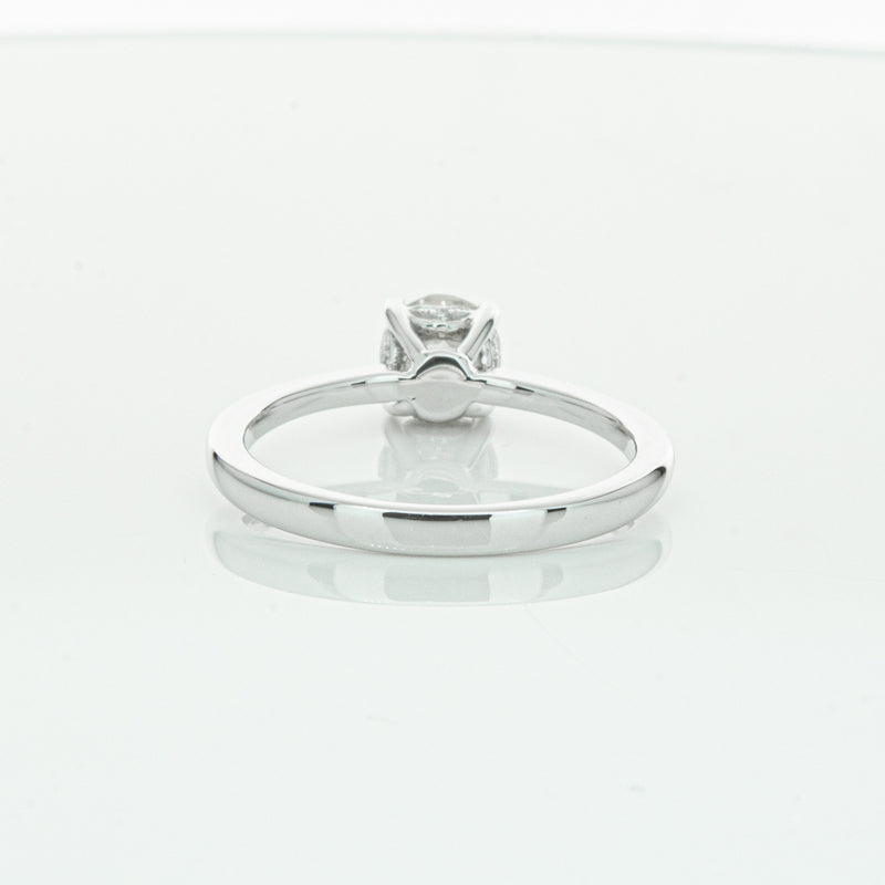 18ct White Gold Old Mine Cut Diamond Ring-Ring-Walker & Hall