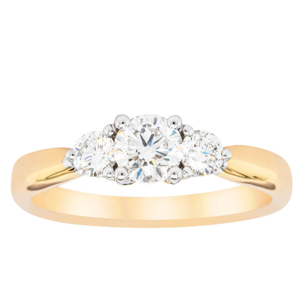 18ct Yellow Gold .50ct Diamond Elysian Ring - Ring - Walker & Hall