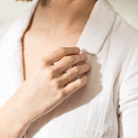 18ct Yellow Gold 1.00ct Diamond Venetian Ring-Ring-Walker & Hall