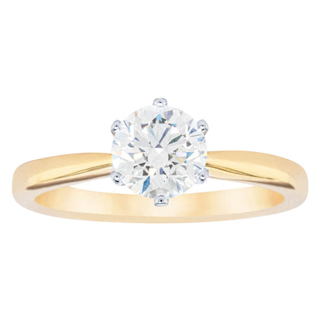 18ct Yellow Gold 1.01ct Diamond Nova Ring-Ring-Walker & Hall