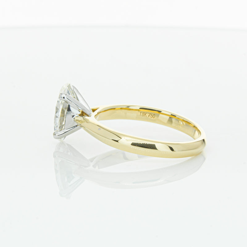 18ct Yellow Gold Oval Cut Diamond Venetian Ring-Ring-Walker & Hall