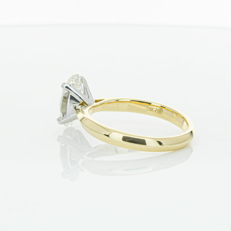 18ct Yellow Gold Oval Cut Diamond Venetian Ring-Ring-Walker & Hall