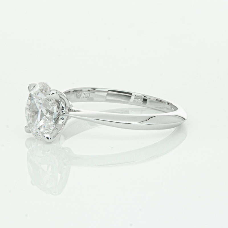 18ct White Gold 1.50ct Oval Cut Diamond Venetian Ring-Ring-Walker & Hall