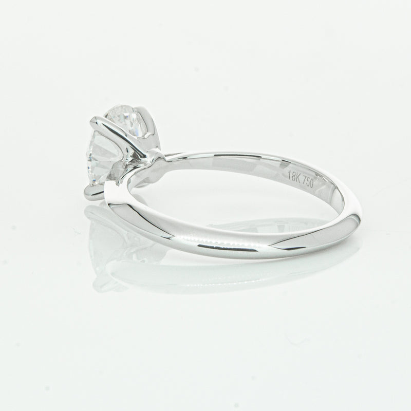 18ct White Gold 1.50ct Oval Cut Diamond Venetian Ring-Ring-Walker & Hall