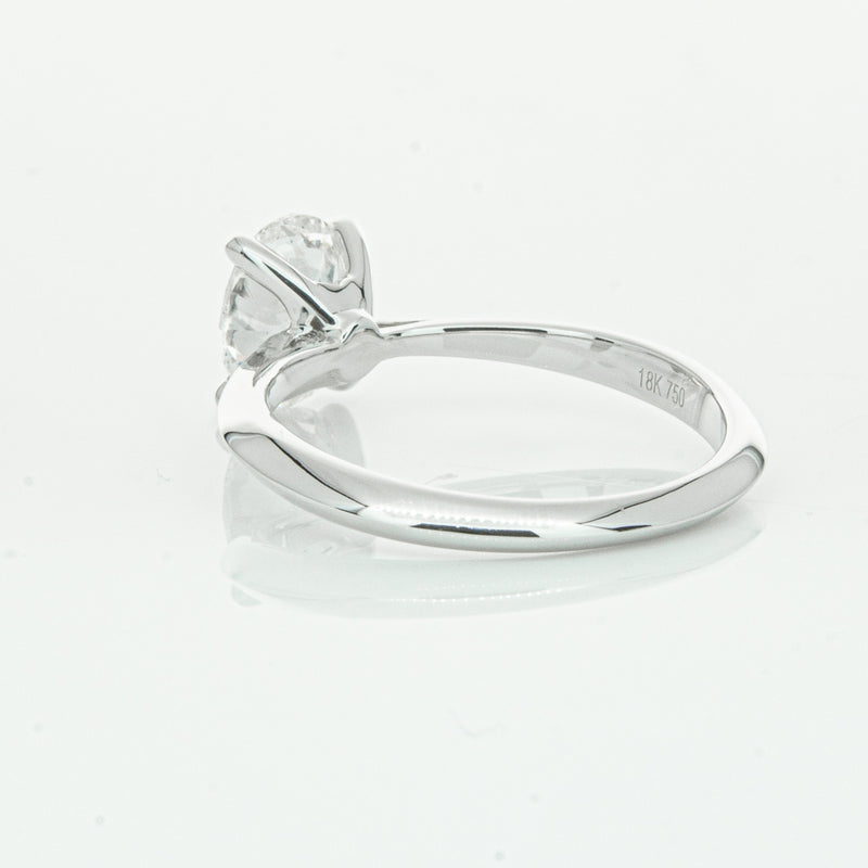 18ct White Gold 1.50ct Oval Cut Diamond Venetian Ring-Ring-Walker & Hall