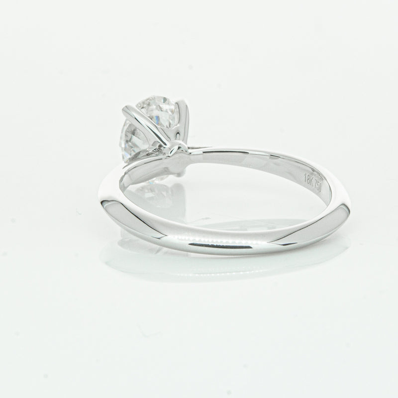 18ct White Gold 1.50ct Oval Cut Diamond Venetian Ring-Ring-Walker & Hall