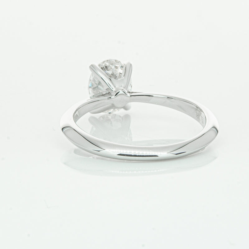 18ct White Gold 1.50ct Oval Cut Diamond Venetian Ring-Ring-Walker & Hall