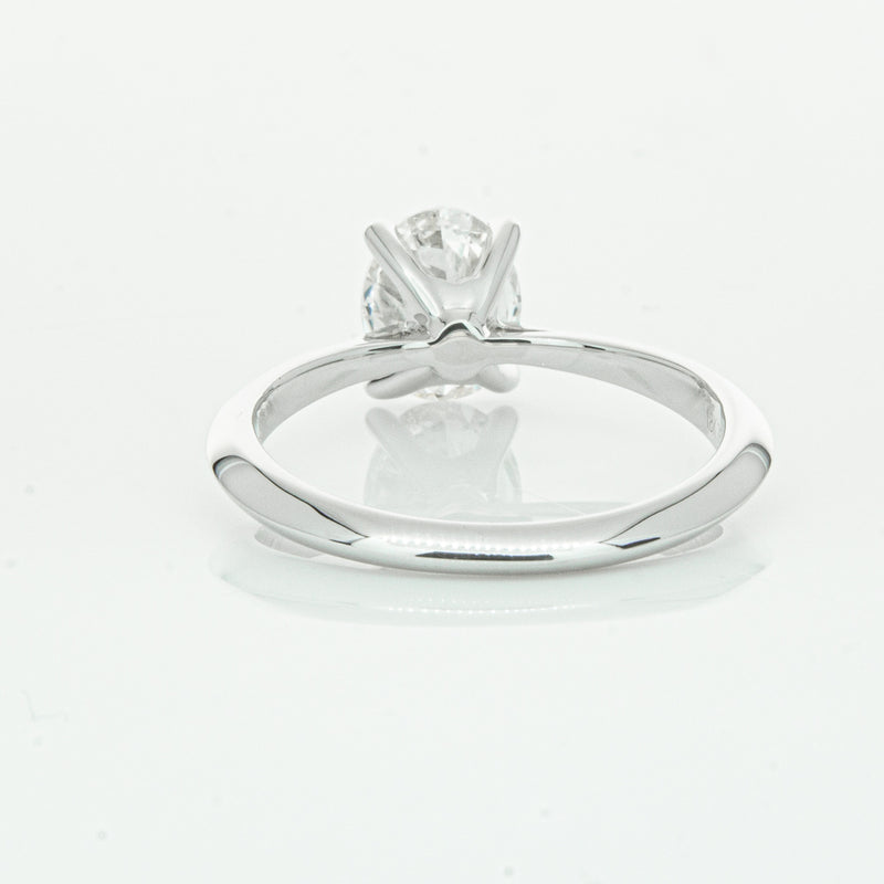 18ct White Gold 1.50ct Oval Cut Diamond Venetian Ring-Ring-Walker & Hall