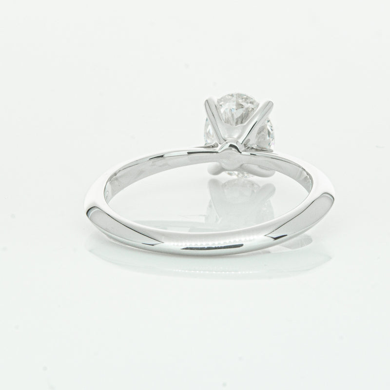 18ct White Gold 1.50ct Oval Cut Diamond Venetian Ring-Ring-Walker & Hall