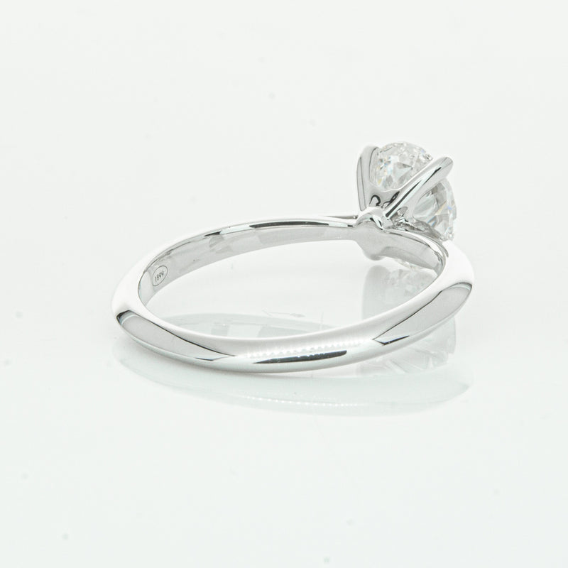 18ct White Gold 1.50ct Oval Cut Diamond Venetian Ring-Ring-Walker & Hall