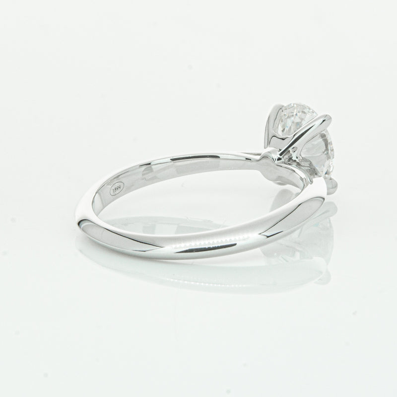 18ct White Gold 1.50ct Oval Cut Diamond Venetian Ring-Ring-Walker & Hall