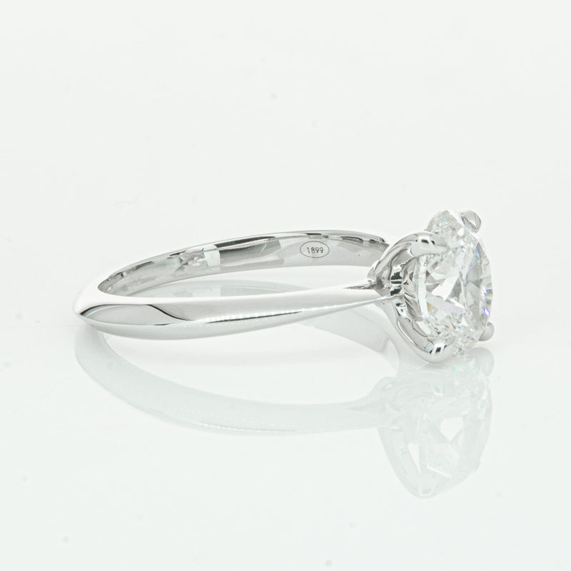 18ct White Gold 1.50ct Oval Cut Diamond Venetian Ring-Ring-Walker & Hall