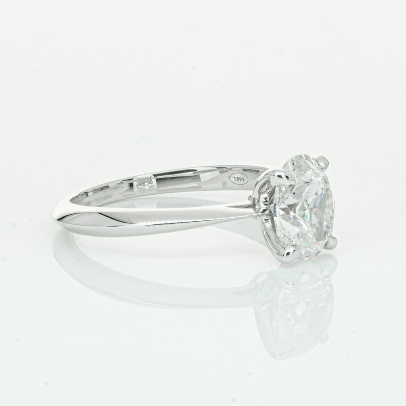 18ct White Gold 1.50ct Oval Cut Diamond Venetian Ring-Ring-Walker & Hall