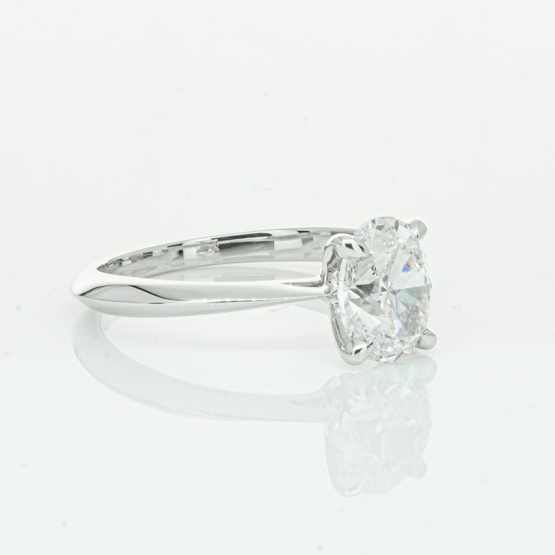 18ct White Gold 1.50ct Oval Cut Diamond Venetian Ring-Ring-Walker & Hall