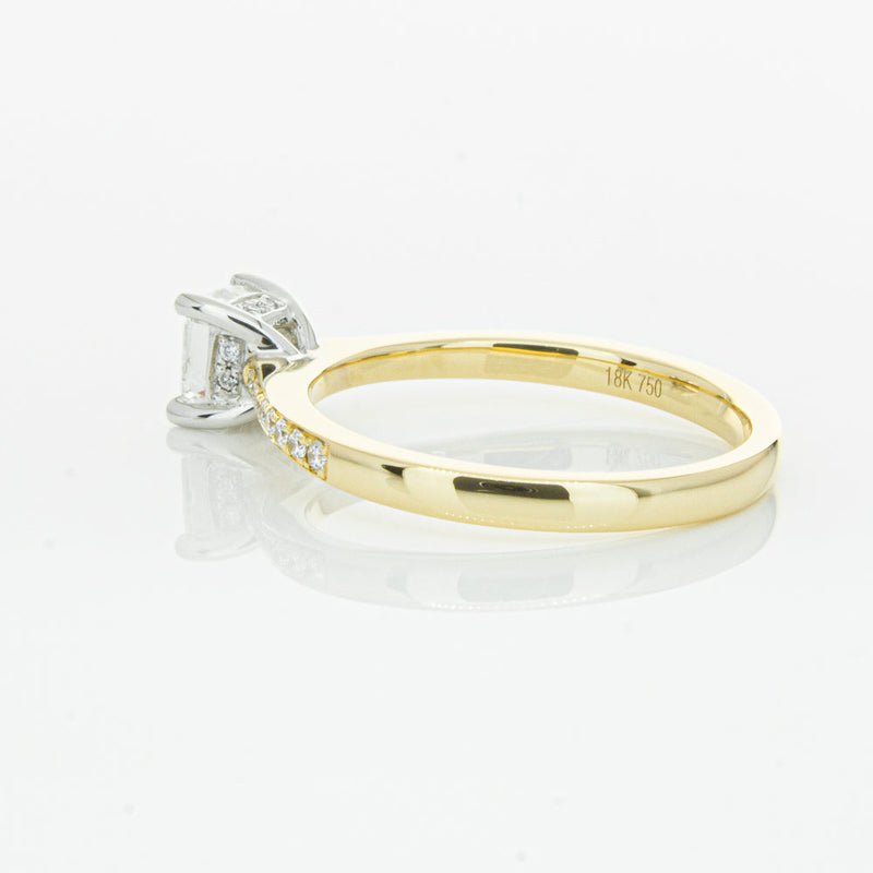 18ct Yellow Gold .70ct Cushion Cut Diamond Ring-Ring-Walker & Hall