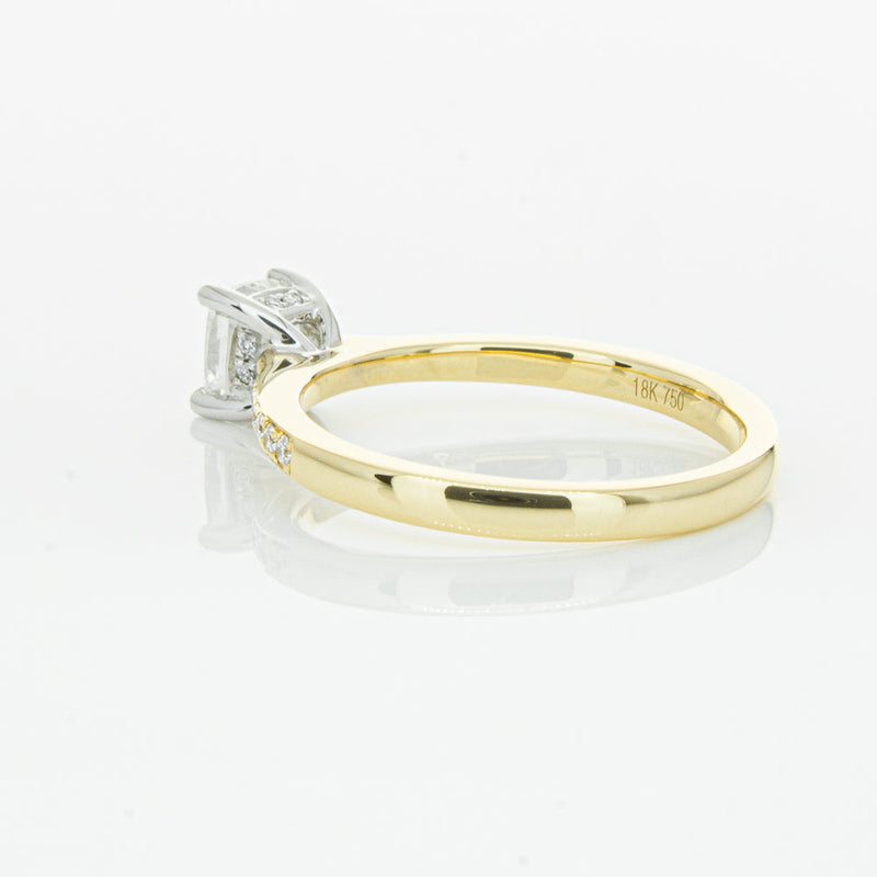 18ct Yellow Gold .70ct Cushion Cut Diamond Ring-Ring-Walker & Hall