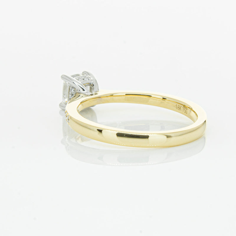 18ct Yellow Gold .70ct Cushion Cut Diamond Ring-Ring-Walker & Hall