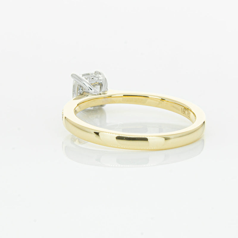 18ct Yellow Gold .70ct Cushion Cut Diamond Ring-Ring-Walker & Hall