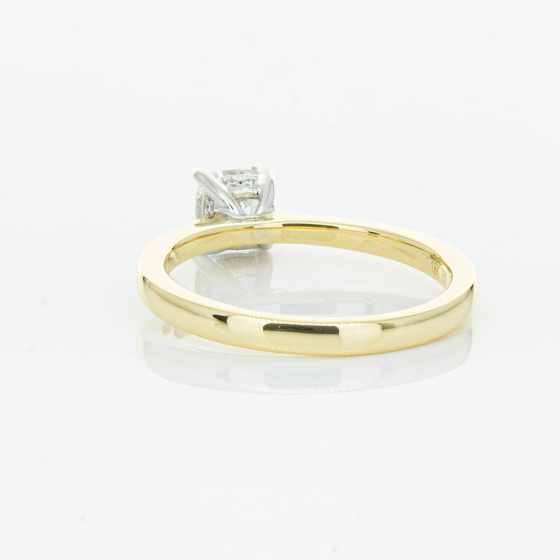 18ct Yellow Gold .70ct Cushion Cut Diamond Ring-Ring-Walker & Hall