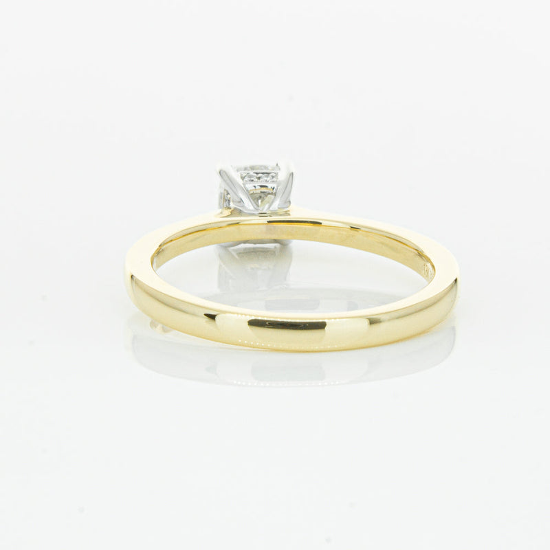18ct Yellow Gold .70ct Cushion Cut Diamond Ring-Ring-Walker & Hall