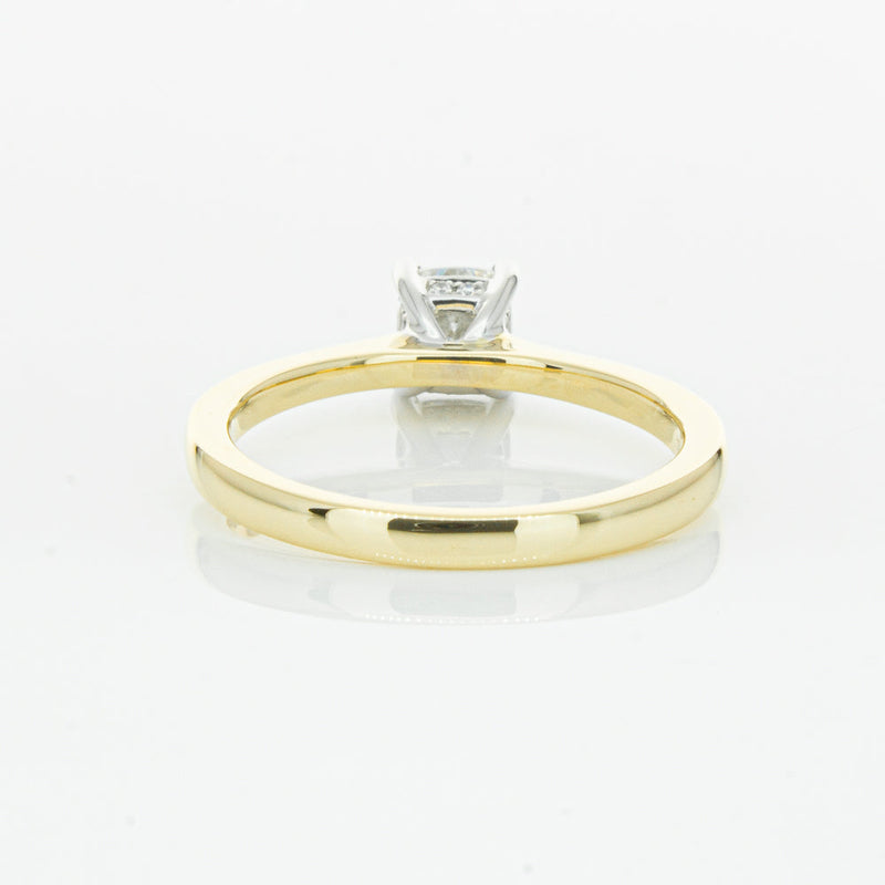 18ct Yellow Gold .70ct Cushion Cut Diamond Ring-Ring-Walker & Hall