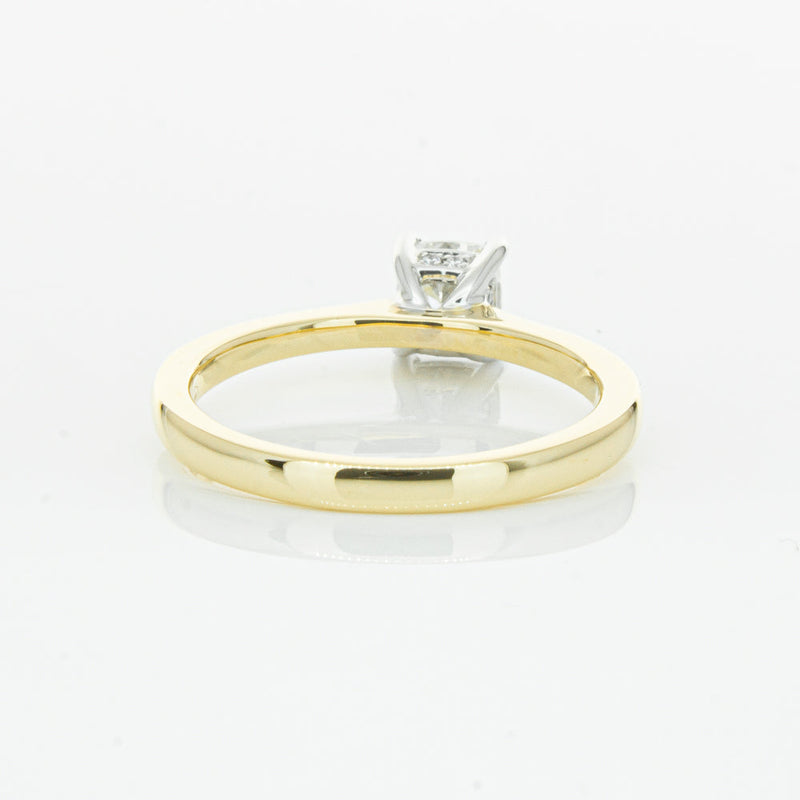 18ct Yellow Gold .70ct Cushion Cut Diamond Ring-Ring-Walker & Hall