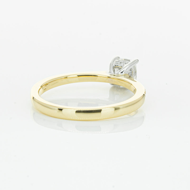 18ct Yellow Gold .70ct Cushion Cut Diamond Ring-Ring-Walker & Hall