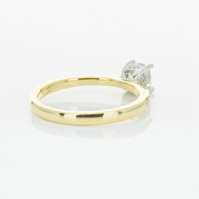 18ct Yellow Gold .70ct Cushion Cut Diamond Ring-Ring-Walker & Hall