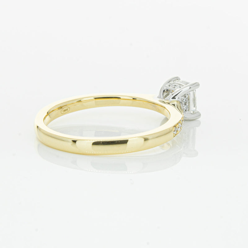 18ct Yellow Gold .70ct Cushion Cut Diamond Ring-Ring-Walker & Hall