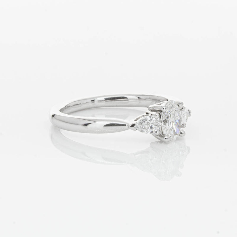 18ct White Gold .40ct Oval Diamond Ayla Ring-Ring-Walker & Hall