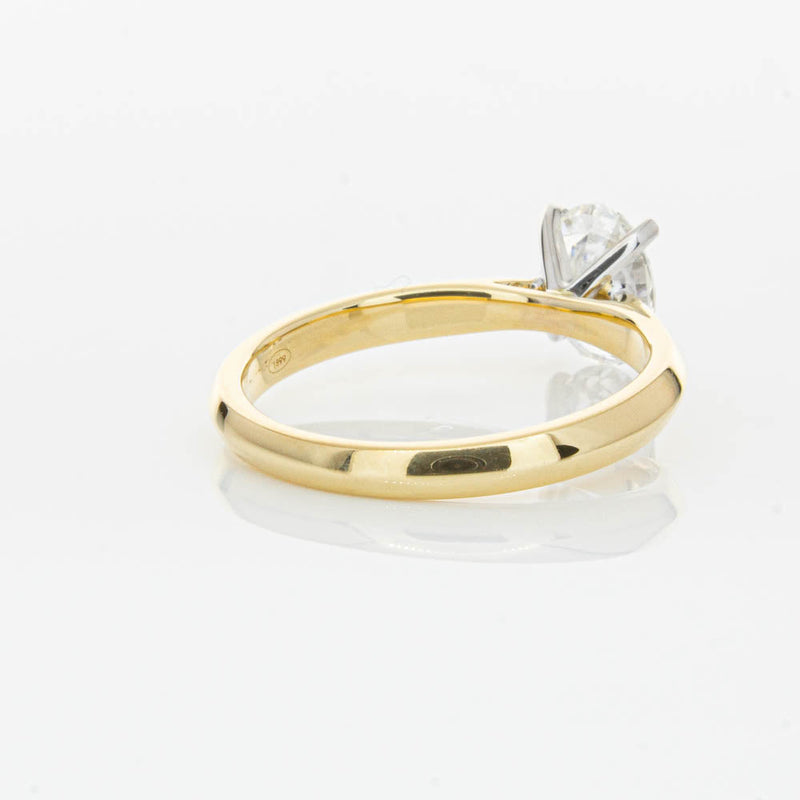 18ct Yellow Gold 1.00ct Oval Cut Diamond Venetian Ring-Ring-Walker & Hall