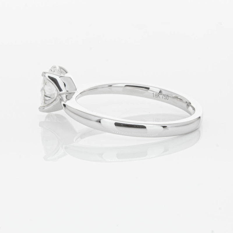 18ct White Gold 1.00ct Oval Cut Diamond Royale Ring-Ring-Walker & Hall