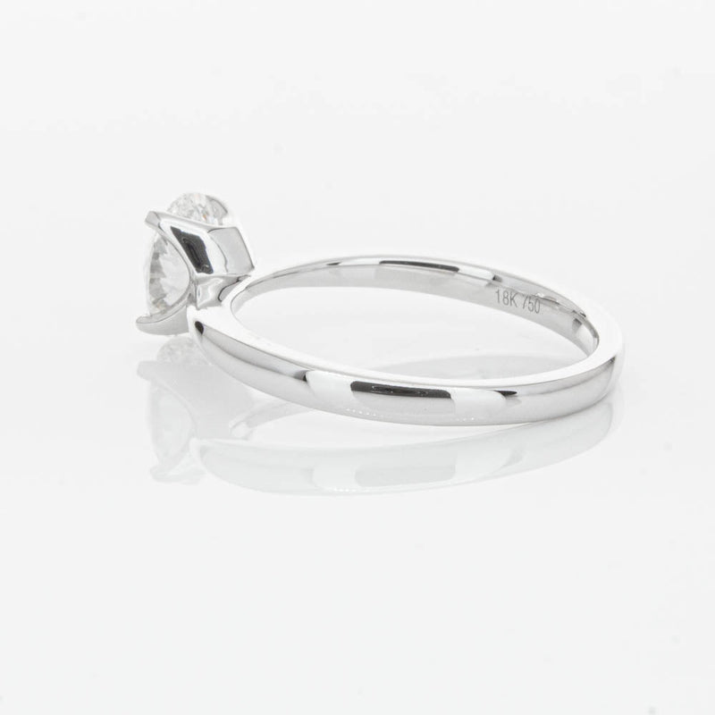 18ct White Gold 1.00ct Oval Cut Diamond Royale Ring-Ring-Walker & Hall