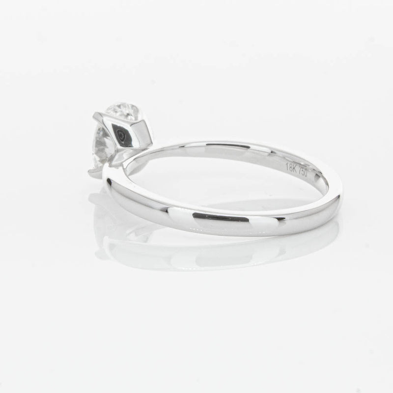 18ct White Gold 1.00ct Oval Cut Diamond Royale Ring-Ring-Walker & Hall