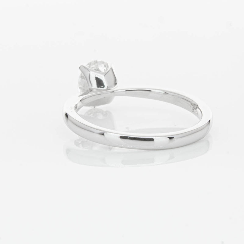 18ct White Gold 1.00ct Oval Cut Diamond Royale Ring-Ring-Walker & Hall