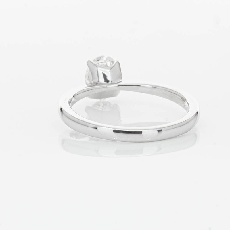 18ct White Gold 1.00ct Oval Cut Diamond Royale Ring-Ring-Walker & Hall