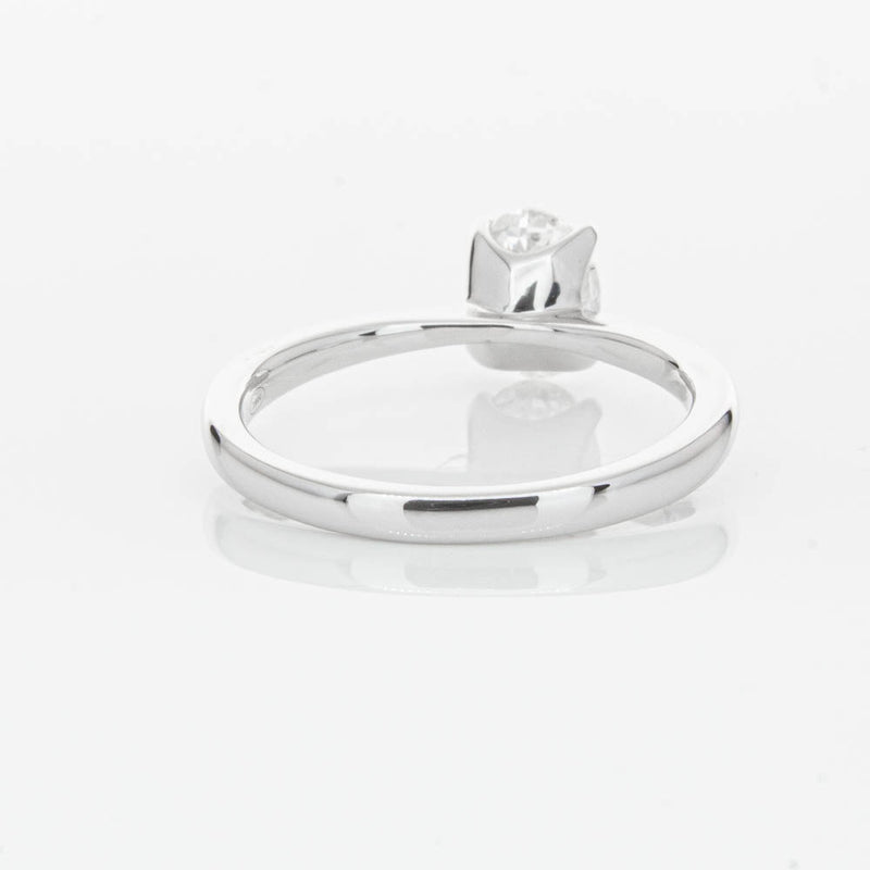 18ct White Gold 1.00ct Oval Cut Diamond Royale Ring-Ring-Walker & Hall