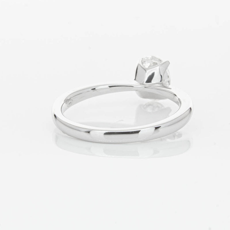 18ct White Gold 1.00ct Oval Cut Diamond Royale Ring-Ring-Walker & Hall